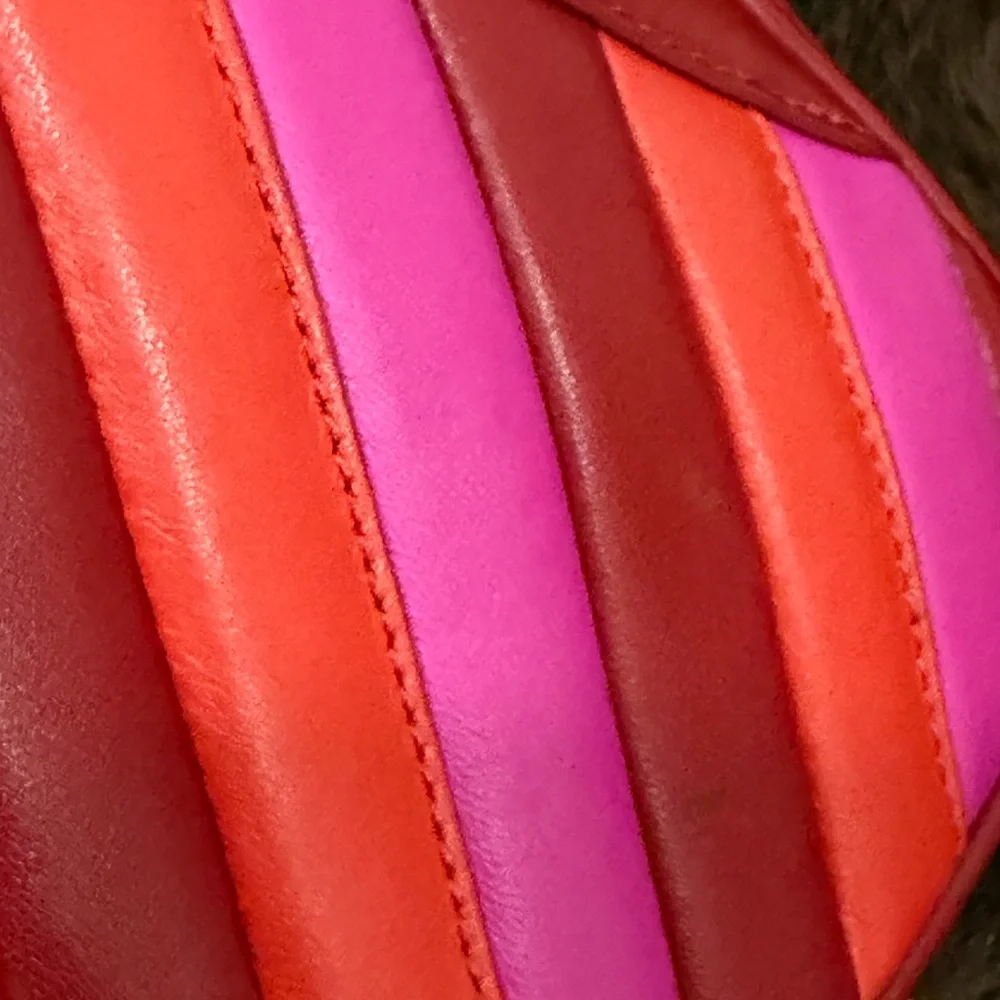 Tory Burch Vibrant Pink and Red Crossbody Bag